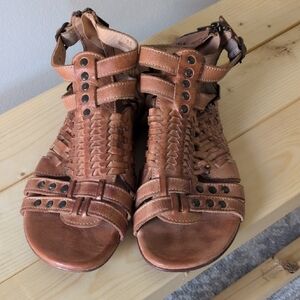 Bed Stu Tan Leather Sandals